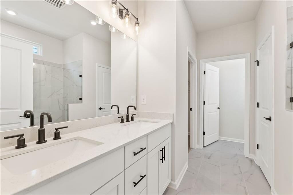 Bathroom with double vanity