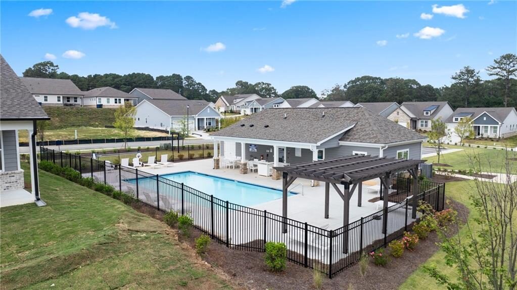 Pool and pavilion