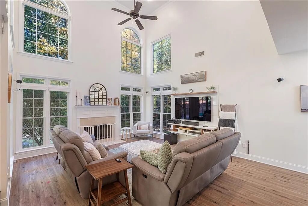 Two-story family room