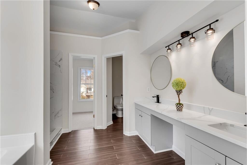 Primary bath with double vanity