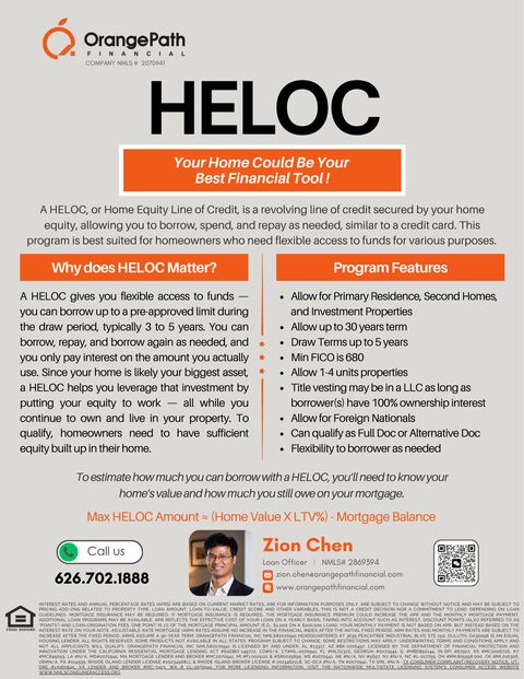 HELOC (OrangePath program sheet)
